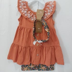 Savannah Orange Matching Set with Shorts